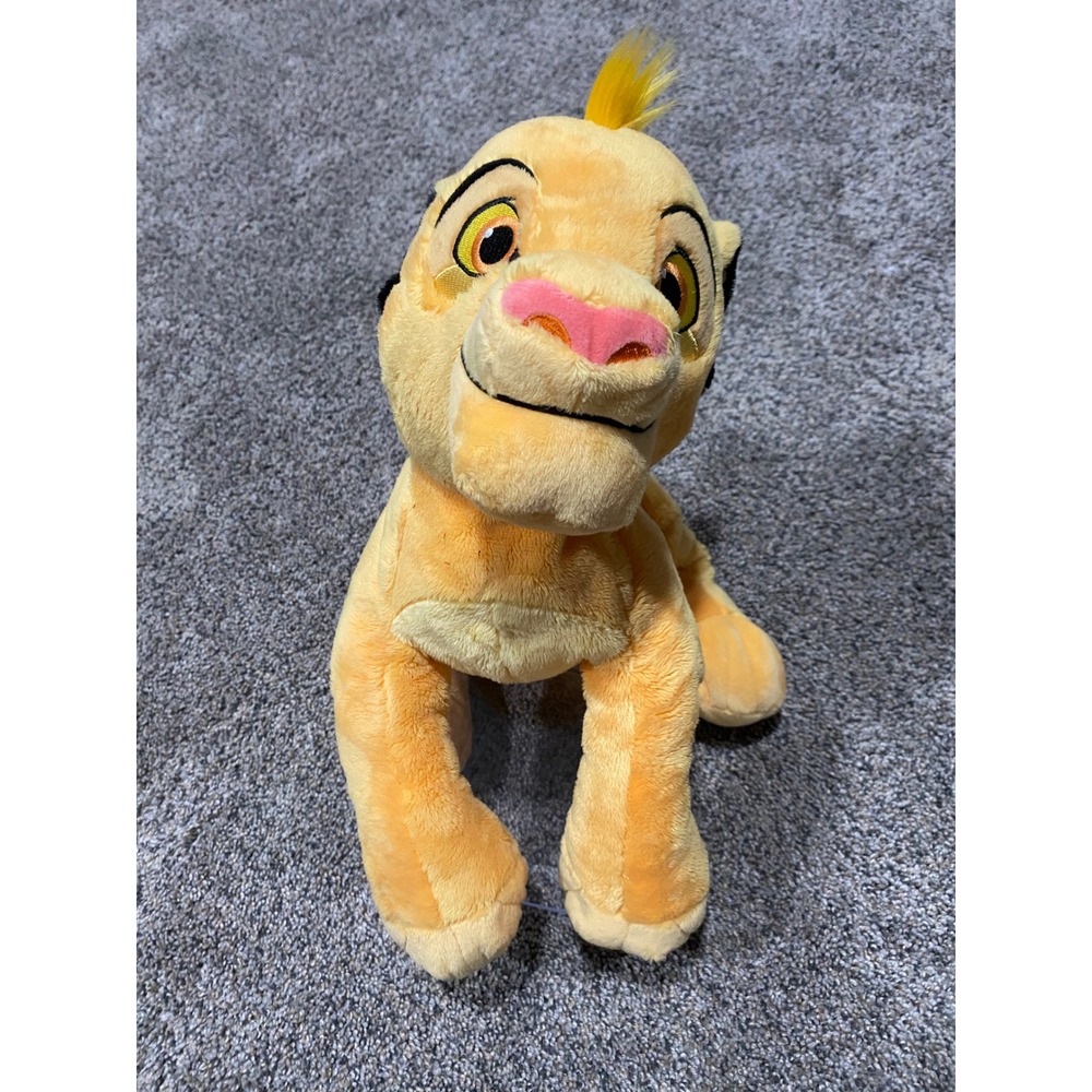 Disney Simba Plush Toy Medium Gold Excellent Lion King Movie Stuffed Animal